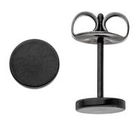 Ohrstecker Studs 6 mm aus Edelstahl schwarz beschichtet Ohrringe