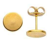 Ohrstecker Studs 8 mm aus Edelstahl gold farben beschichtet Ohrringe
