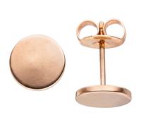 Ohrstecker Studs 8 mm aus Edelstahl rotgold farben beschichtet Ohrringe