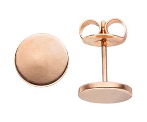 Ohrstecker Studs 8 mm aus Edelstahl rotgold farben beschichtet Ohrringe