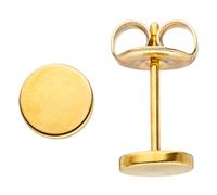 Ohrstecker Studs rund 6 mm Edelstahl gold farben beschichtet