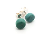 Ohrstecker Topiti smaragd - La Tagua Nuss Ohrringe silber