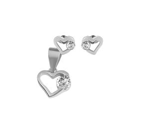Ohrstecker und Kettenanhänger 925er Silber Schmuckset