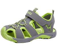 OHU Jungen O-san Ev Flache Sandale, Steel Grey Dino, 28 EU