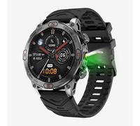 OHUGNA Military Smart Watch mit LED-Taschenlampe, Bluetooth Anrufe tätigen/beantworten, 1,43“ HD Outdoor Tactical Rugged Smartwatch, Sport Fitness Tracker Uhr mit Gesundheitsmonitor, Schlafmonitor