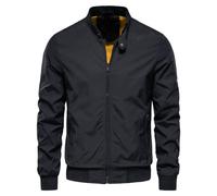 OHXSM Herren Lässige Baumwolljacke Outdoor Leichte Windjacke Stehkragenjacke Jacke Winter Warme Jacke Lässige Outdoor Winddichter Mantel Verdickte Baumwolloberbekleidung Mantel Stehkragenjacken