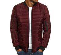 OHXSM Leichte Herrenjacke Wintermantel Stehkragen Übergröße Herren Mantel Warme Jacken Herren Winter Wasserabweisende Outdoorjacke Gesteppte Baumwollpolsterung Winddichte Oberbekleidung Jacken