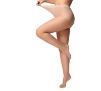 ohyeahlady Nylon Strumpfhosen Damen 15 DEN Nahtlose Strumpfhose Sexy Große Größen Pantyhose Transparent Feinstrumpfhose Curvy Dessous Elastisch Rave Outfit Clubwear Box Packung Hautfarbe 3XL-5XL
