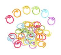 OHYER 30 Stück Maschenmarkierer Metall Stricken Stichzahl Stricken Häkeln Ring Strick Häkeln Markierungen Strickstichmarkierungen Reihenzähler Marker-Ringe zum Häkeln oder Basteln(6 Farben) (A)