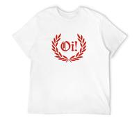 Oi! Laurel Punk Rock Skinhead Hardcore T Shirt White M
