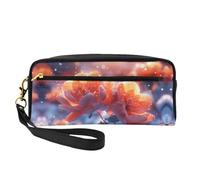 OIBNKCN Vielseitige Reise-Make-up-Tasche mit Glühwürmchen und Blumen, doppelseitiger Druck, ultraweiches PU-Leder, Kosmetik-Organizer für Frauen, Muttertagsgeschenke und Lehrerschätzung