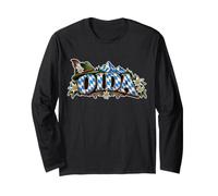 OIDA Bayerischer Spruch Alpen Berge Edelweiß Trachtenhut Langarmshirt