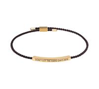 OIDEA Damen Dünnes Geflochten Armband: Braun Schmal Schnur Armkette Armschmuck mit Gravur Dont Let the Hard Days Win Motivations Geschenk für Frauen Mädchen Freundin Tochter