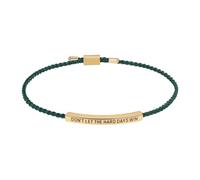 OIDEA Damen Dünnes Geflochten Armband: Grün Schmal Schnur Armkette Armschmuck mit Gravur Dont Let the Hard Days Win Motivations Geschenk für Frauen Mädchen Freundin Tochter