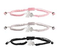 OIDEA Damen Geflochten Armband mit Schutzengel: 3 Stück Seil Armband Engel aus Edelstahl Verstellbares Glücksarmband Schmuck Geschenk für Mädchen Frauen Geburtstag Jahrestag