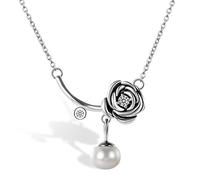 OIDEA Damen Halskette 925 Sterling Silber: Herz Infinity Lebensbaum Perle Anhänger mit Zirkonia Kette aus echt Silber 925 Armreif Elegant Geschenk für Frauen Mutter Valentinstag Jahrestag Gecurtstag