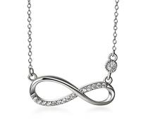 OIDEA Damen Halskette 925 Sterling Silber: Herz Infinity Lebensbaum Perle Anhänger mit Zirkonia Kette aus echt Silber 925 Armreif Elegant Geschenk für Frauen Mutter Valentinstag Jahrestag Gecurtstag