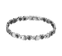 OIDEA Damen Herz Magnet Armband: Magnetische Armkette für Gesundheit mit Drehbarer Magnet Kugel Angst Relief Therapie Herz Design Heilung Handgelenk Schmuck Geschenk für Frauen Freundin
