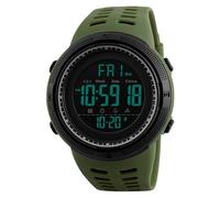 OIDEA Herren Digital Armbanduhr aus Silikon: Grün Silikonarmband mit PC Gehäuse Datum Wochentag Alarm Stoppuhr Herrenuhr Geschenk für Männer Junge Freund