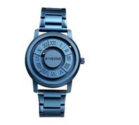 OIDEA Herren Minimalistische Magnetische Armbanduhr: Magnet Uhr Herrenuhr Quarz Analog Kugellager Kein Glas Display Edelstahlband Blau Geschenk für Männer