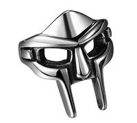 OIDEA Herren Wikinger Spartanischer Ring: Silber Punk Rock Stil Spartan Ringe aus Edelstahl Gothic Spartan Maske Krieger Ring Skandinavisch Vintage Männer Jungs Schmuck Geschenk Größe 71（22.6）