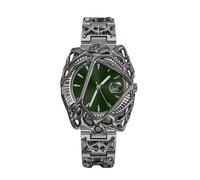 OIDEA Herrenuhr Y2K Punk Armbanduhr: Schwarz Kalender Leuchtende Uhr | Analog Quarz, Datum & Leuchtzeiger ohne Skala, abnehmbares Metallarmband, 1ATM wasserdicht, Dark Hip Hop