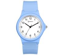 OIDEA Kinderuhr Analog Silikon Armbanduhr: Himmelblau Analog Quarz 10m wasserdichte Uhr mit Silikon Armband Geschenk für Mädchen Junge Sohn Tochter Freund Kinder