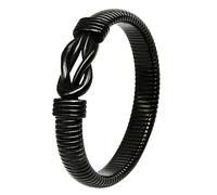 OIDEA Unisex Armband Unendlichkeitszeichen Elastisch: Schwarz elastisch Armreif für Herren Damen aus Edelstahl Handgelenk Schmuck Geschenk für Männer Frauen Familie Freund