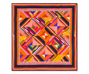 Oilily Ahappytrack Square Woven Scarf Happytrack Cherry Tomato