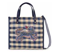 Oilily Check Shopper Tasche 30 cm blau