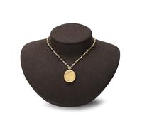 Oirlv Dunkelbraun Mikrofaser Kleinere Schmuckrequisiten Schmuckständer Büste Halskette（TT30906）