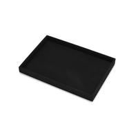 Oirlv Mikrofaser Schmucktablett Schwarz,Schmucktablett 35 x 24,Ring Halskette Uhr Organizer Display Tabletts,Schmuckablage