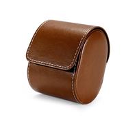 Oirlv Uhrenbox, Luxus-Leder-Uhrenaufbewahrungsbox 1 Slot Reise Einzelne Uhrenbox Schmuck Geschenkbox für Mann und Frau Weihnachten Jubiläum Geburtstag (Braun, Schwarz), Geschenkidee