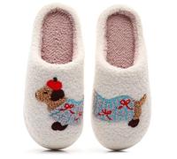 OJXTRDE Niedliche Neuheit Tier Dackel Hausschuhe Lustige Haustier Hund Wurst Hund Corgi Deutscher Schäferhund Pantoffeln Innen Baumwolle Warm Schuhe