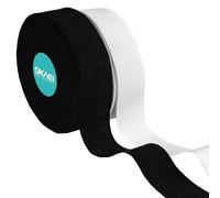 Okaei 10 M Gummiband - Gummibänd nähen - Öko-Tex zertifiziertes - Leichtes Dehnen 50 mm Breit Gummiband - Ideal für DIY Nähen, Kleidung und Basteln - 5 M Schwarz und 5 M Weiß