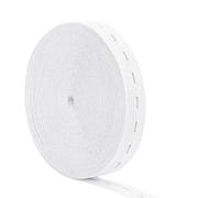 Okaei 5 M Lochgummi - Leicht Dehnbar Breit Knopflochgummi - Gummibänder Ideal für Gürtelbänder und Heimwerkerbedarf - Gummiband Nähen Schwarz oder Weiß