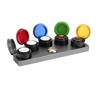 Okeeyseda UhrenöL-TauchöLer-StäNder Druckguss 5 ÖLerschalen mit Deckel Uhrenreparatur-ÖLfett-Aufbewahrungswerkzeug für Uhrmacher