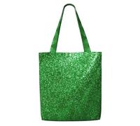 OKFSTY Grüne Pailletten-Einkaufstasche, Taschen, langlebig, leicht, Polyester-Einkaufstasche, Geschenke