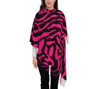 OKFSTY Kaschmir-Schal für Damen, Zebra-Tiger-Leopardenmuster, Rosa, Schal für Damen, Kaschmir-Halstuch, Winterschal, Herbst, klassisch, warm, Schwarz , Einheitsgröße