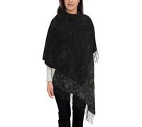 OKFSTY Kaschmir-Schal, Gothic-Tapete, Totenkopf-Design, Schal für Damen, Kaschmir-Halstuch, Winterschal, Herbst, klassisch, warm, Schwarz , Einheitsgröße