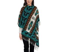 OKFSTY Kaschmir-Schal mit Pferde-Motiv, Schal für Damen, Kaschmir-Halstuch, Winterschal, klassisch, warm, Schwarz , Einheitsgröße