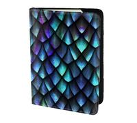 OKFSTY Reisepasshülle aus Rindsleder mit 3D-Motiv und magischem Drachenmuster, personalisierbar, bedruckt, 14 cm, Schwarz , Einheitsgröße