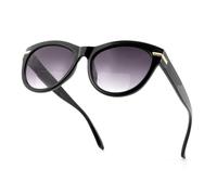 OKH Bifokale Lesesonnenbrille Damen Stilvolle Trend Sonnenbrille Lesebrille für draußen mit Farbverlauf, UV400 Schutz (Schwarz/Grau 2,0+)
