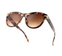 OKH Bifokale Lesesonnenbrille Damen Stilvolle Trend Sonnenbrille Lesebrille für draußen mit Farbverlauf, UV400 Schutz (Schildkröte/Tee 1,0+)