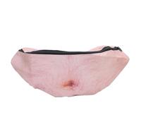 OKOVO 3D Dad Bierbauch-Gürteltasche, großes Fassungsvermögen, realistischer Reißverschluss, PU, Papa-Taillentasche, lustige Tasche
