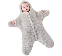 OKSakady Neugeborenes Baby Boy Girl Winter Jumpsuit Outfit Kapuze Onesie Dicke Bodysuit Strampler Cartoon Seestern Mantel