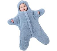 OKSakady Neugeborenes Baby Boy Girl Winter Jumpsuit Outfit Kapuze Onesie Dicke Bodysuit Strampler Cartoon Seestern Mantel