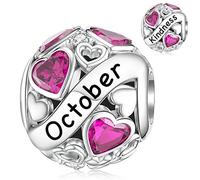 Oktober Charms für Pandora Geburtsstein Charm Sterling Silber Herz Charm