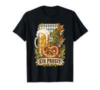 Oktoberfest EIN Prost Bier Brezel Trachtenhut Wiesn T-Shirt