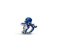 Oktopus Slide-Charm aus Sterlingsilber, Emaille Moments